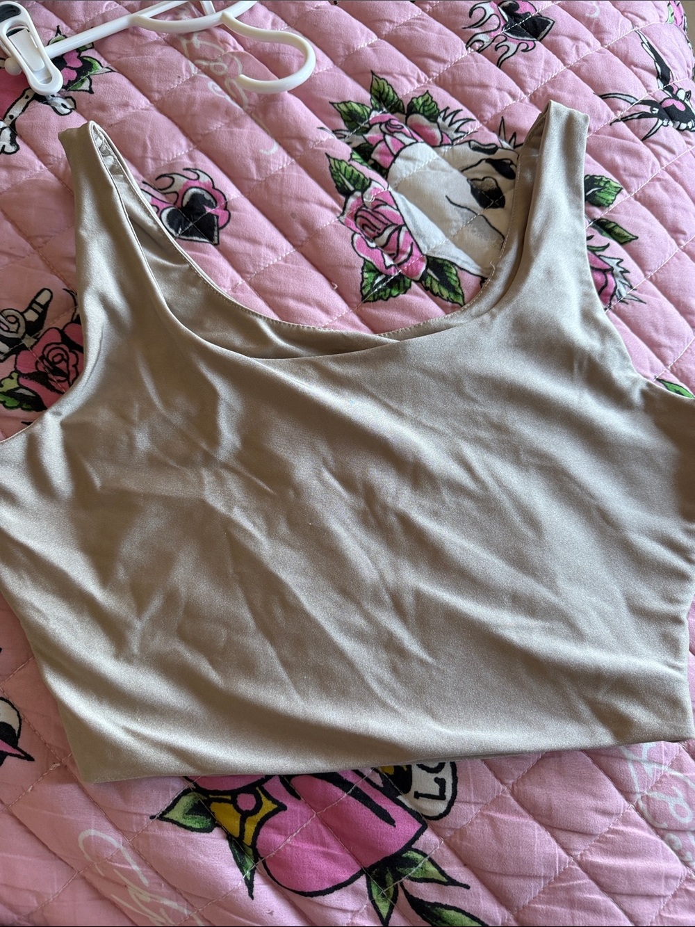 Revamped Neutral Taupe Scoop Neck Tank Top